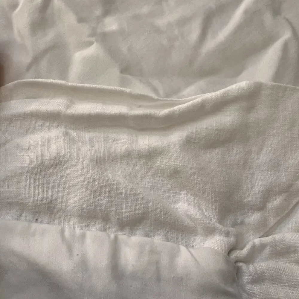 Pottery Barn King/Cal. King Duvet Cover White 108 x 92 in Tencel Lyocell Linen